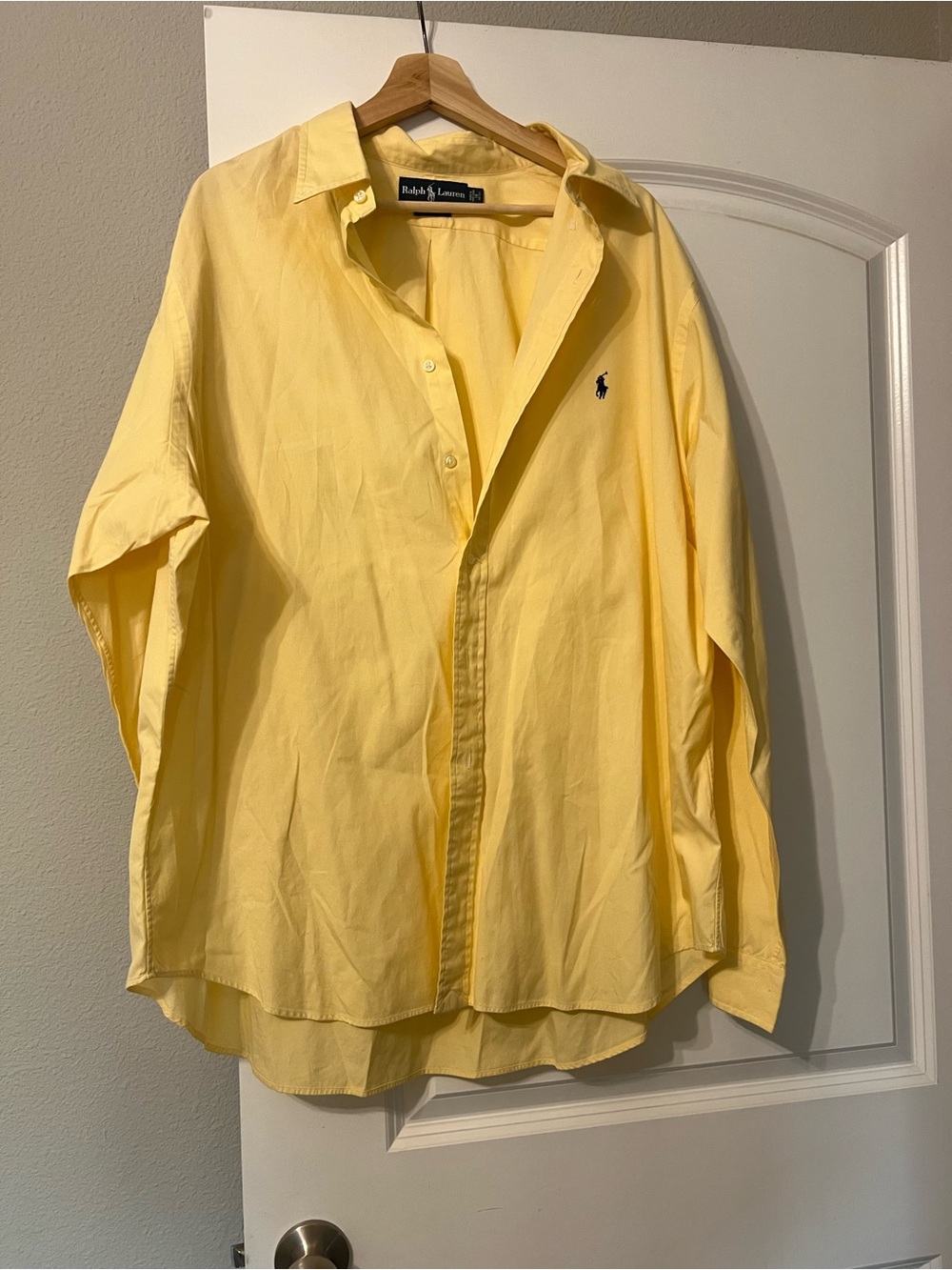 Vintage Ralph Lauren Yellow Classic Oxford Shirt - Men's
